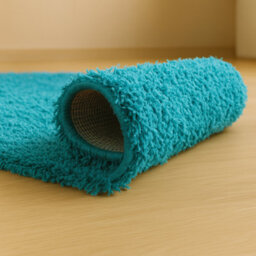 Uetian Modern Teal Blue Shaggy Area Rug Extra Thick 5Cm Pile For Bedroom Lounge & Hallway (120X170) - thumbnail 5