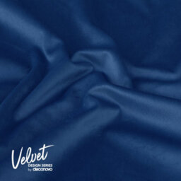 Deconovo 2 Pack Poms 55Cm X 55Cm Crushed Velvet Cushion Covers For Bedroom With Invisible Zipper 22X22 Inches Navy - thumbnail 4