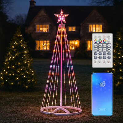 My Smart Buy Rgb Led Christmas Tree Light With Star, Remote & App Control 118 Leds 5M Cable Indoor & Outdoor - image 1