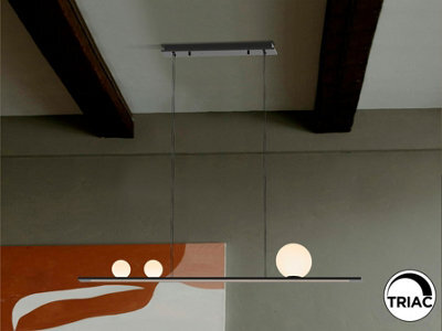 Luminosa Lighting Luminosa Mila Bar Pendant Ceiling Light Black Led 3000K - Uk Stock - image 1
