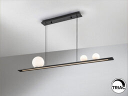 Luminosa Lighting Luminosa Mila Bar Pendant Ceiling Light Black Led 3000K - Uk Stock - thumbnail 3