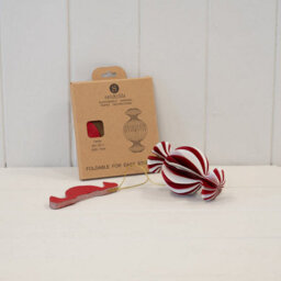 Satchville Red And White Candy Stripe Sweet Bauble - thumbnail 2
