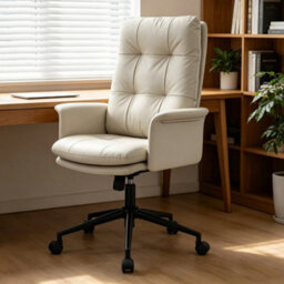 Light Grey Desk Chair Comfy,double Cushioned Swivel Office Chair,home Office Desk Chair - thumbnail 6