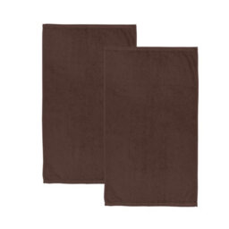 Catherine Lansfield Quick Dry Cotton 90X140 Cm Bath Sheet Pair Chocolate - thumbnail 3