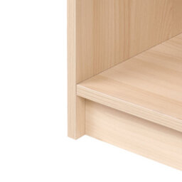 Beliani 3 Tier Bookcase Zehna 117 Cm Light Brown - thumbnail 6