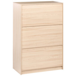 Beliani 3 Tier Bookcase Zehna 117 Cm Light Brown - thumbnail 5