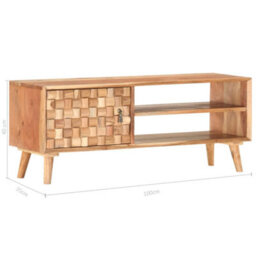 Berkfield Durable Tv Cabinet 100X35X40 Cm Solid Acacia Wood - thumbnail 7