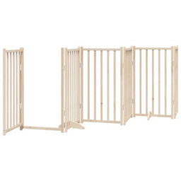 Walplus Poplar Wood Dog Gate With Door Foldable 9 Panels 450 Cm - thumbnail 5