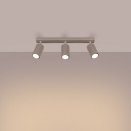 Luminosa Lighting Luminosa Karbon Ceiling Spotlight Bar Taupe 3X Gu10 - thumbnail 3