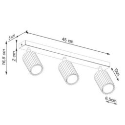Luminosa Lighting Luminosa Karbon Ceiling Spotlight Bar Taupe 3X Gu10 - thumbnail 9