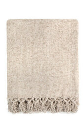 Camilla Collection Chenille Throw In Dove Grey