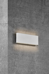 Nordlux Kinver Outdoor Aluminium Wall Light Weatherproof White,mains Led