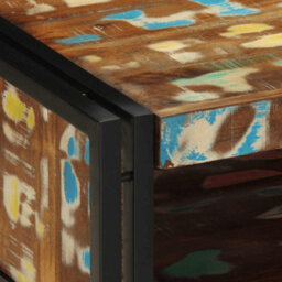 Berkfield Coffee Table Multicolour 50X50X38 Cm Solid Wood Reclaimed - thumbnail 6