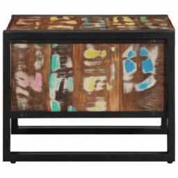 Berkfield Coffee Table Multicolour 50X50X38 Cm Solid Wood Reclaimed - thumbnail 5