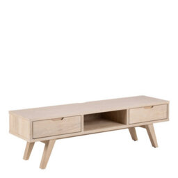 Wyld Haus Jyvaskyla White Oak Tv Unit With 2 Drawers And Sliding Door 1500mm - thumbnail 2
