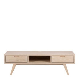 Wyld Haus Jyvaskyla White Oak Tv Unit With 2 Drawers And Sliding Door 1500mm - thumbnail 3