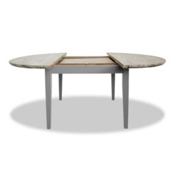 Statement Furniture Florence Round Oval Extendable Kitchen Dining Table In Dove Grey - thumbnail 3