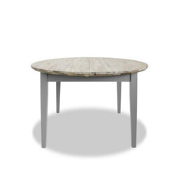 Statement Furniture Florence Round Oval Extendable Kitchen Dining Table In Dove Grey - thumbnail 5