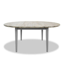 Statement Furniture Florence Round Oval Extendable Kitchen Dining Table In Dove Grey
