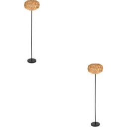 Loops 2 Pack Sleek Modern Black Floor Lamp - Stylish Indoor Lighting For Home Decor - thumbnail 1