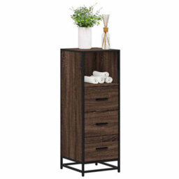 Berkfield Bathroom Cabinet Brown Oak 35X37.5X100 Cm Engineered Wood