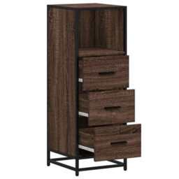 Berkfield Bathroom Cabinet Brown Oak 35X37.5X100 Cm Engineered Wood - thumbnail 6