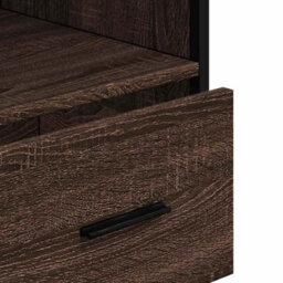 Berkfield Bathroom Cabinet Brown Oak 35X37.5X100 Cm Engineered Wood - thumbnail 9