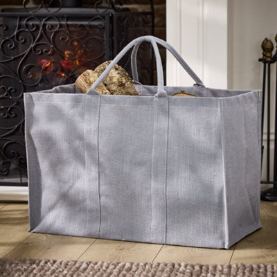 Dibor Traditional French Grey Firewood Log Storage Jute Bag - image 1