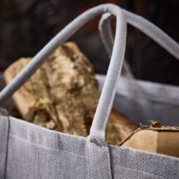 Dibor Traditional French Grey Firewood Log Storage Jute Bag - thumbnail 4