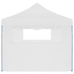 Berkfield Folding Pop-Up Party Tent With 5 Sidewalls 3X9 M White - thumbnail 3