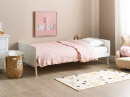 Beliani Bed Pine Wood Bonnac 90 X 200 Cm (Eu Single) White - thumbnail 2