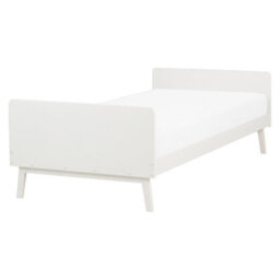 Beliani Bed Pine Wood Bonnac 90 X 200 Cm (Eu Single) White - thumbnail 1