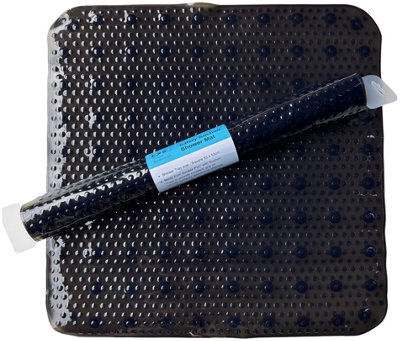 Euroshowers Black Square Safety Suction Shower Mat - 530 X 530mm