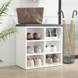Berkfield Shoe Cabinet White 52.5X30X50 Cm - thumbnail 8