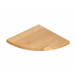 22Cm Oak Floating Corner Shelf Wall Mounted With Cable Hole - thumbnail 5