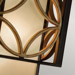 Feiss Remy 1-Light Wall Light Heritage Bronze Iron Fittings, Bronze Organza Shade, Dimmable E14 Bulb, Elegant Indoor Lighting - thumbnail 5