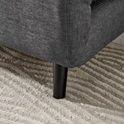 Furniturebox Uk Sofa Bed - 'bobby' Dark Grey Fabric 2 Seat Sofa Unfolds Into Single - Fold Out Guest Bed - thumbnail 5