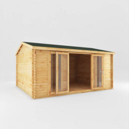 Waltons 5M X 4M 28mm Wooden Log Cabin Home Office Garden Room - thumbnail 4