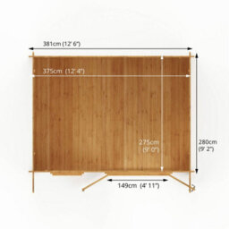 Waltons 5M X 4M 28mm Wooden Log Cabin Home Office Garden Room - thumbnail 9