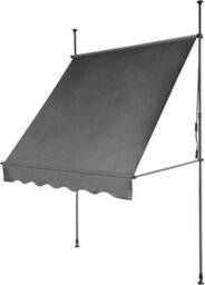 Evre Grey 2 X 1.5M Adjustable Clamp Awning Canopy Sun Shade Shelter Anti-Uv, Waterproof, No Drill. - thumbnail 1