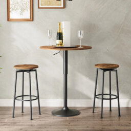 2X Swivel Bar Stools Set Kitchen Breakfast Chair 30X30X63.4Cm - thumbnail 4
