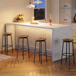 2X Swivel Bar Stools Set Kitchen Breakfast Chair 30X30X63.4Cm - thumbnail 5