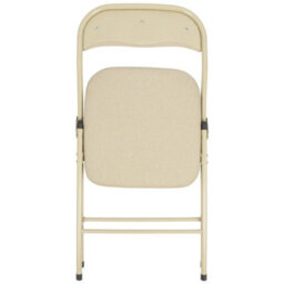 Harbour Housewares Fabric Padded Metal Folding Chairs - Beige - Pack Of 2 - thumbnail 4