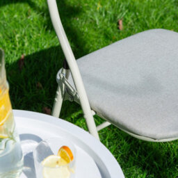 Harbour Housewares Fabric Padded Metal Folding Chairs - Beige - Pack Of 2 - thumbnail 7