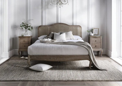French Inspired Rattan And Bed Frame - Double - image 1