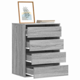 Berkfield Corner Chest Of Drawers Grey Sonoma 60X41X76 Cm Engineered Wood - thumbnail 1