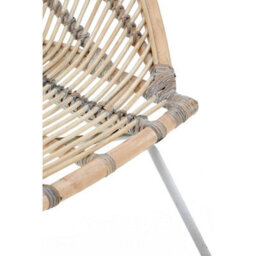 Premier Housewares Interiors By Premier Black Washed Natural Rattan Chair, Rustless Rattan Chair, Easy Cleaning Rattan Armchair - thumbnail 7