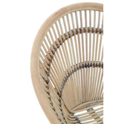 Premier Housewares Interiors By Premier Black Washed Natural Rattan Chair, Rustless Rattan Chair, Easy Cleaning Rattan Armchair - thumbnail 6