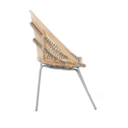 Premier Housewares Interiors By Premier Black Washed Natural Rattan Chair, Rustless Rattan Chair, Easy Cleaning Rattan Armchair - thumbnail 3