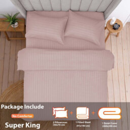 Aspire Homeware Peach Duvet Cover Complete Set, Reversible Modern Bedding Set, Super King (L)220Cm X (W)260Cm - thumbnail 2